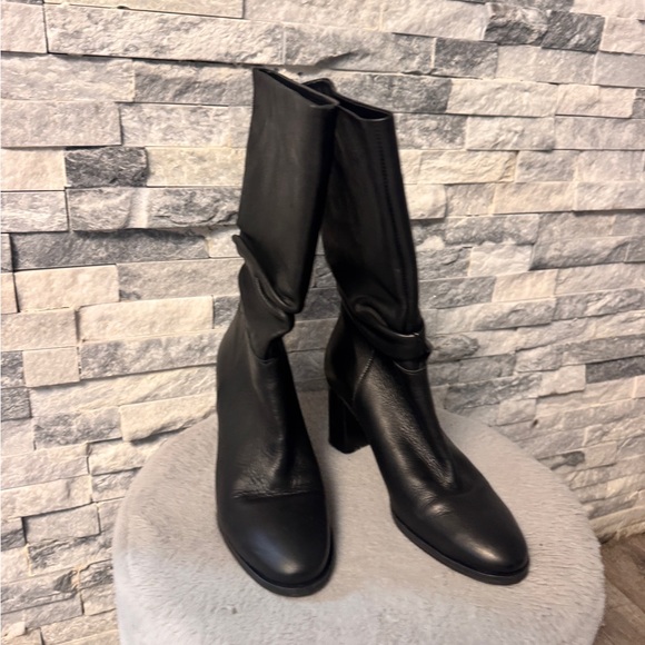 Andre Assous Black Heeled Boots - Picture 2 of 8